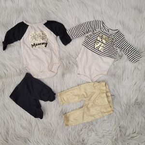 Gold and Black Baby bundle